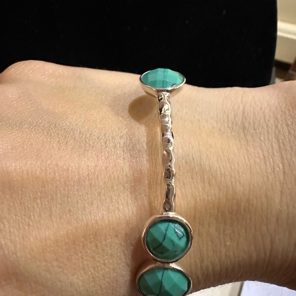 Opulenza Silver and Turquoise Bracelet - Picture 5 of 5